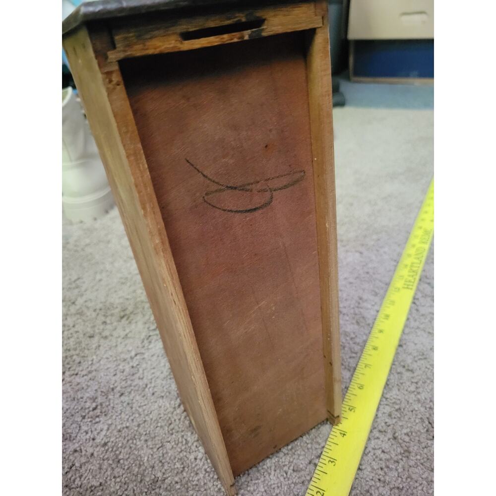 VINTAGE WOOD TREADLE SEWING MACHINE CABINET DRAWER - Picture 3 of 6